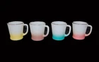 Vintage Fire King Anchor Hocking D-Handle Coffee Mugs Colors Gradient Set