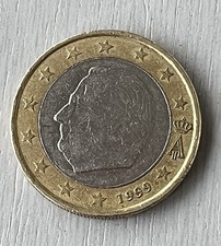 Moneda 1 euro Bélgica 1999 Con Error
