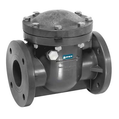 Zoro Select Scov110 3'' Flanged Pvc Swing Check Valve, Scov110