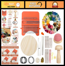Mini Loom Darning Kit with 50 Color Threads  Mushroom Egg - DIY Repair Tool for