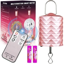 Wind Spinner Motor with Remote, 3 Speed Rotating Mode Battery Powered Disco Ball
