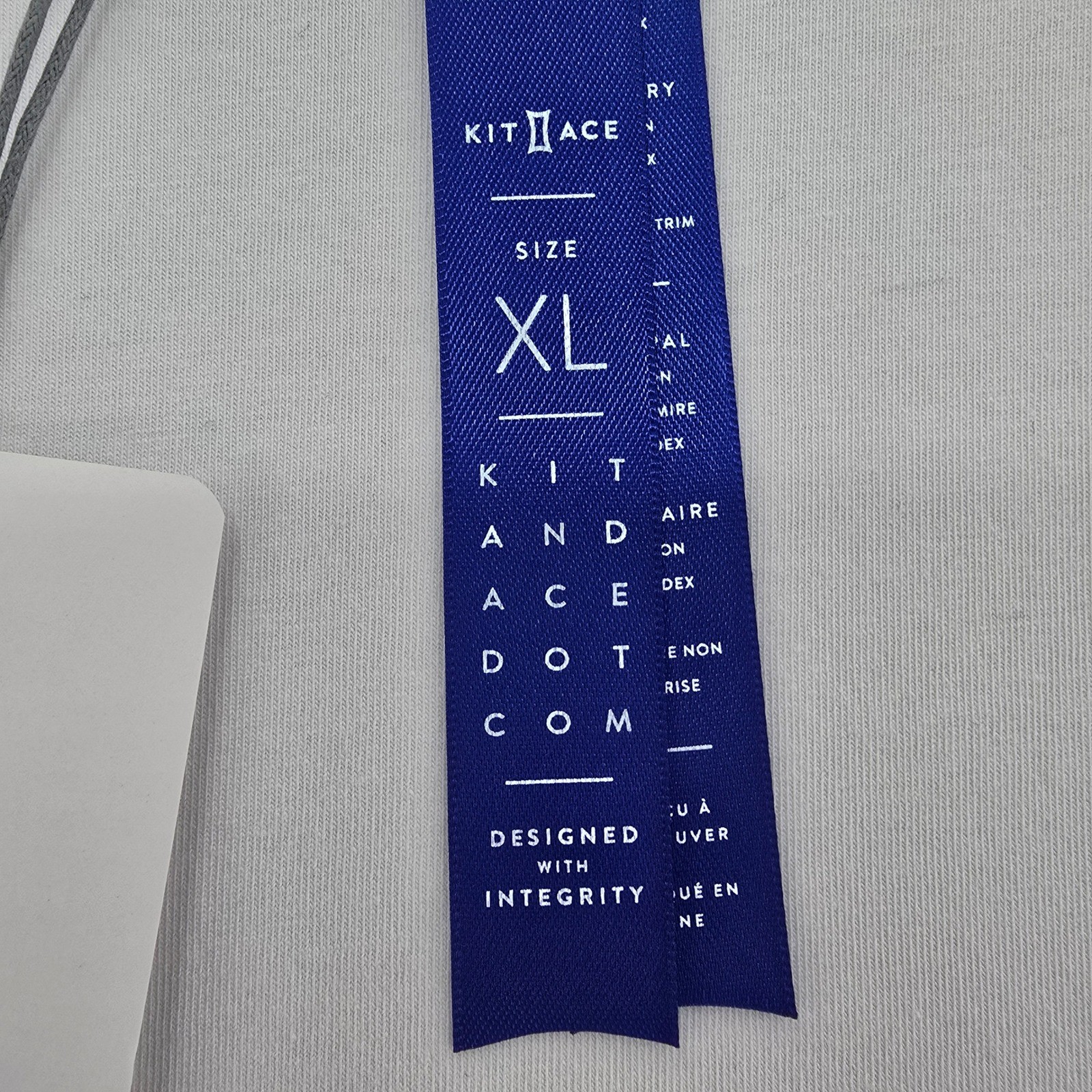 KIT and ACE Ace Crew Uniform Fit Bone White T-Shirt Men's XL Short Sleeve