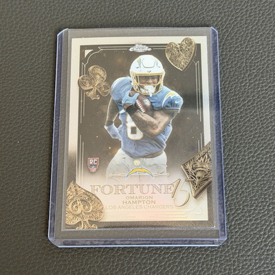Topps 2025 Chrome Omarion Hampton Rookie Fortune 15 F18-25 Chargers Refractor