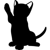 Ambiance Sticker Kreidetafel – KäTzchen Silhouette 35X30 Cm