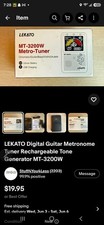 LEKATO MT-3200W Digital Metro-Tuner Metronome Tuner Combo USB Charge White