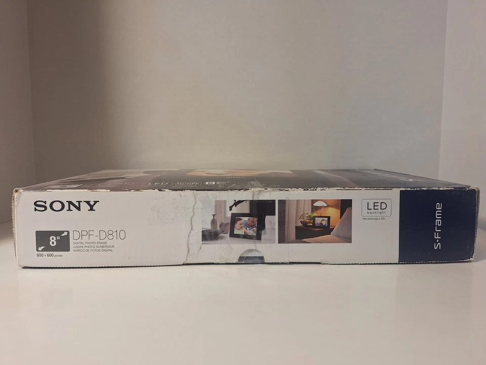 Sony S-Frame DPF-D810 8" Digital Picture Photo Frame Black Used - Image 2 of 4
