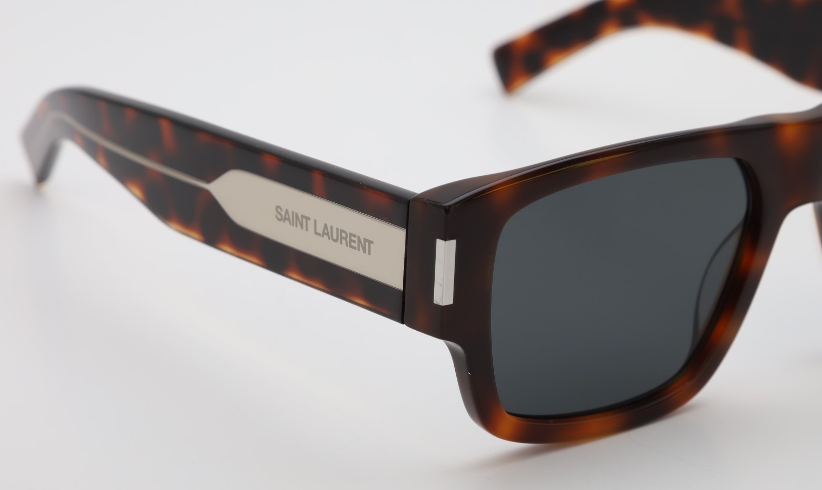 Occhiali da sole Saint Laurent SL 659 Havana uomo donna rettangolari