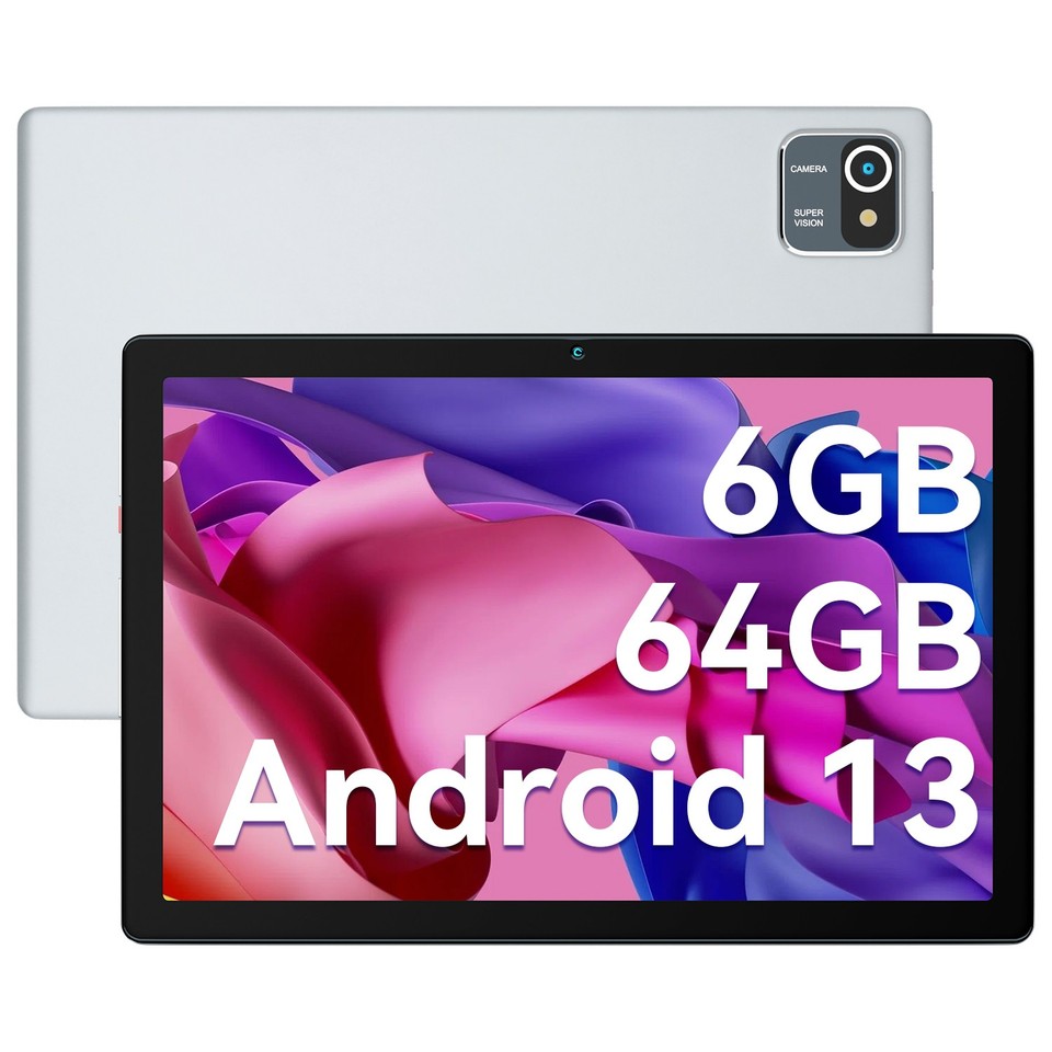 Tablet 10.1 inch Android 13 Tablet 6+64GB RAM Quad Core 1280×800 IPS ...