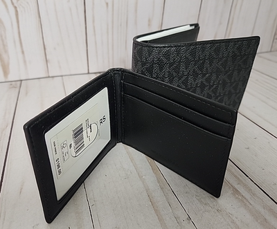 Michael Kors Mens Cooper Coated Canvas Signture Billfold Wallet