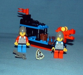 CASTLE, BLACK FALCONS BATTLE DRAGON SET NO. 6018 - LEGO - 1990 - USED CONDITION