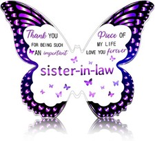 Sister in Law Birthday Gifts for Sister Butterfly Gifts for Women Friendship Bir