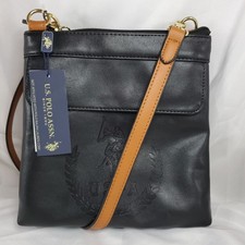 U.S. Polo Assn. Black & Tan Crossbody Bag Pur...