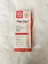 NEO G Opti-Heal Silicone Scar & Wound Recovery Strips | 6 Strips, 1.6" x 5.9"