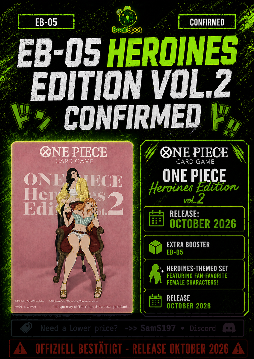 ワンピース カードゲーム HeroinesEdition 2BOX Heroines Edition Vol. 2 One Piece TCG EB-05 English Booster Box