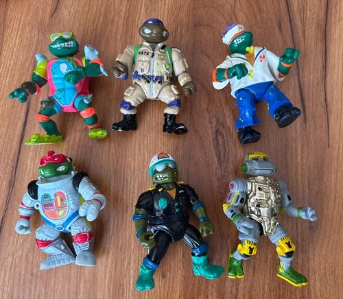 Vintage TMNT Mutant Ninja Turtles Mixed figures 1991 Playmates Lot of six