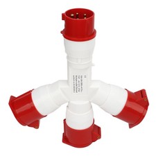 5 Pin Industrial Plug Multiple Socket 380‑415V 3 Phase 16A Waterproof PA66 Shell