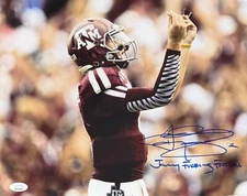 Johnny Manziel Signed Autographed 11x14 Photo JSA Authentic Johnny F'N Football