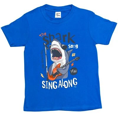 1Tee Kids Boys Rockstar Shark T-Shirt