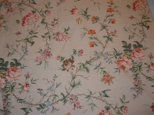 VINTAGE RALPH LAUREN "Toulouse" Floral Queen Flat Sheet Green RARE HTF - Picture 5 of 8
