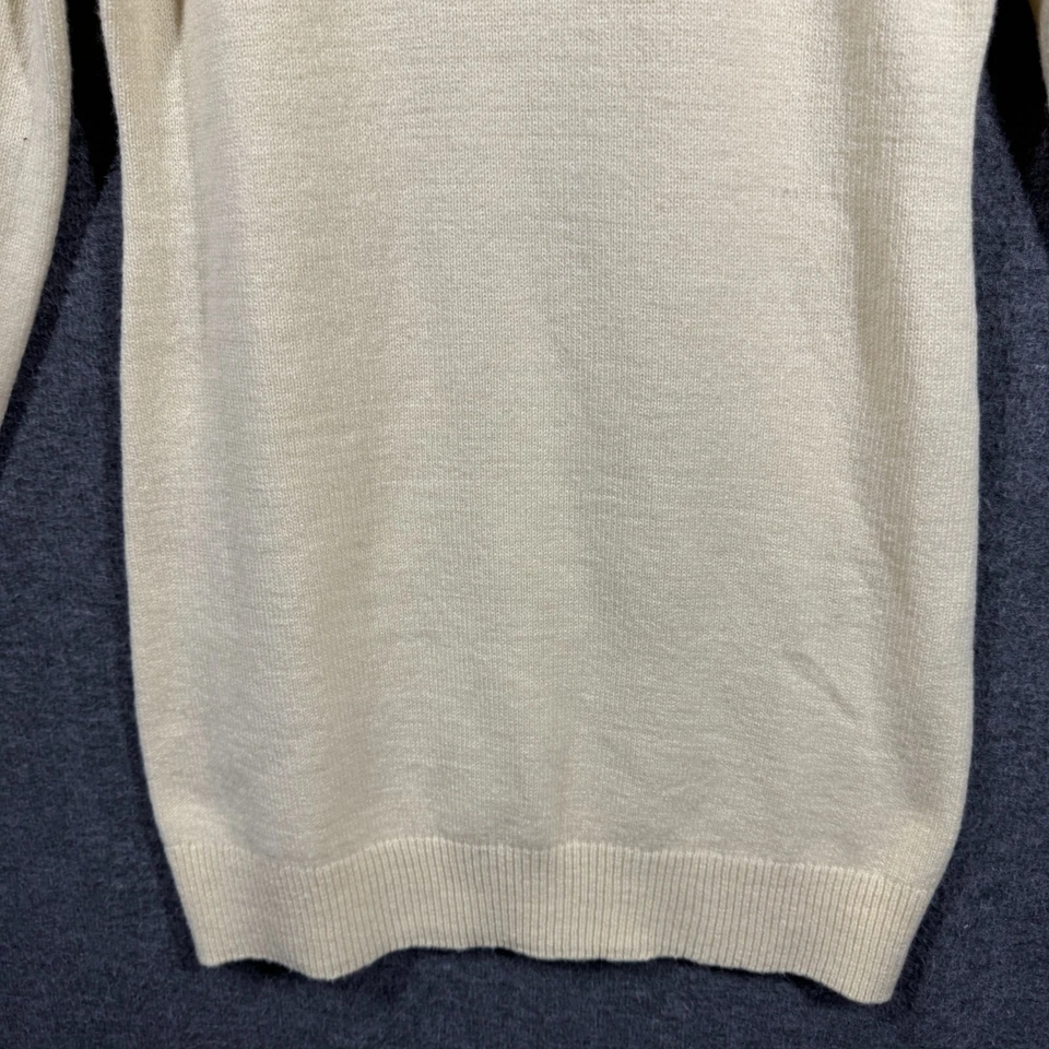 Платье-свитер женское Tularosa Damiana средний размер M цвет слоновой кости кремовая шерстяная смесь с оборками - Изображение 3 из 4