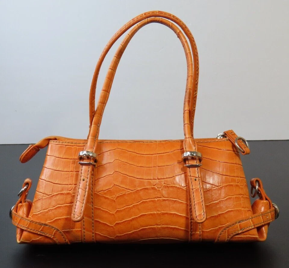 Bolso de mano pequeño NYC Accessory naranja tostado 10"x5" Foto 3 de 4