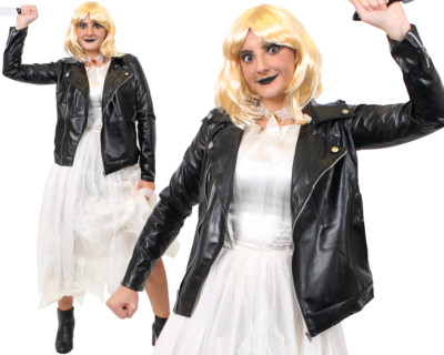 DAMEN HALLOWEEN KOSTÜM BÖSE PUPPE BRAUT HORROR FANCY KLEID DAMEN OUTFIT 80er 