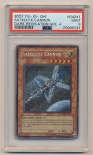 PSA 9 Yugioh Secret Rare Satellite Cannon DR04-EN241 MINT Condition!!