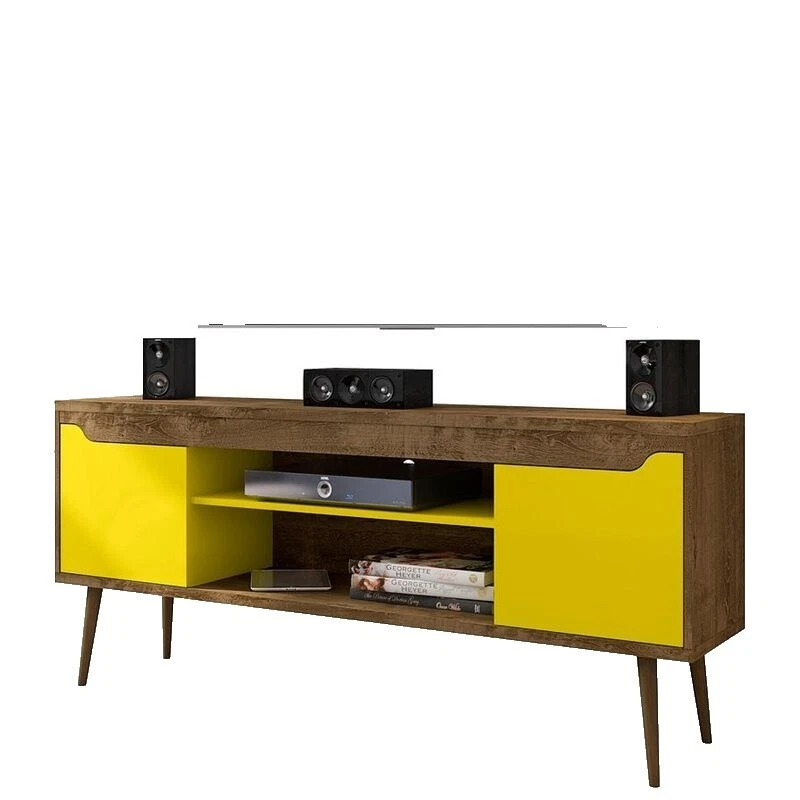 Cabaña de madera maciza Marrón Soportes de TV y unidades de entretenimiento