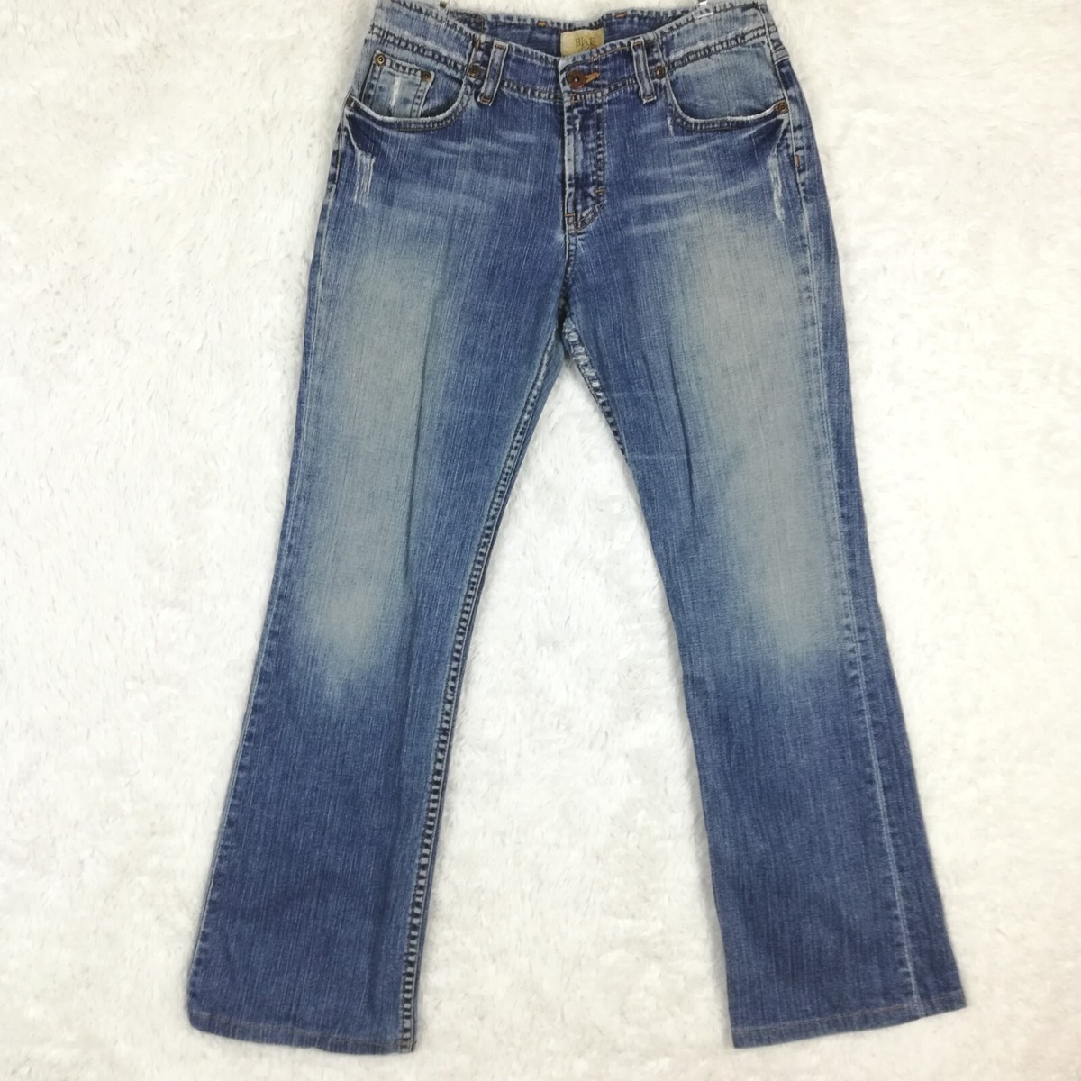 BKE Womens Jeans Wendi Boot Cut Blue Denim Distressed Medium