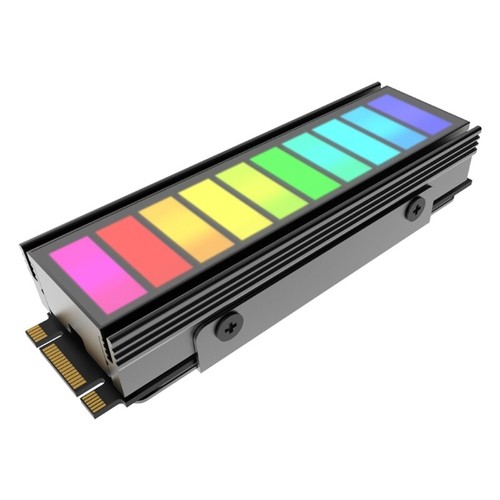 ARGB Sync M.2 2280 SSD Heatsink Computer PC ARGB Cooling Radiator Heat Sink - Afbeelding 5 van 9