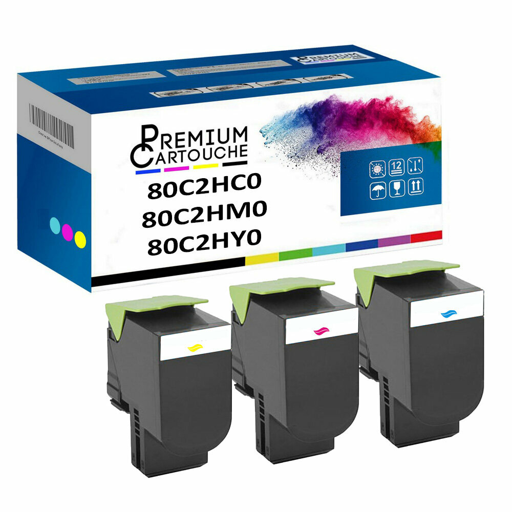 Cartouche de toner couleur 80C2HC0 80C2HM0 80C2HY0 haute precision
