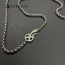 New 4mm Wide Pure Titanium Necklace Lightweight Anti Allergic Classic Design