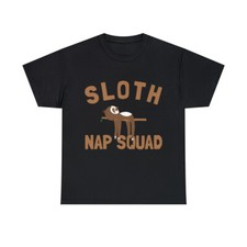 Sloth Nap Squad Graphic Tee Shirt, S-5XL