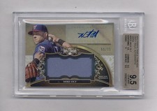 MIKE OLT 2013 TRIPLE THREADS AUTO PATCH RC #55/75  BGS 9.5 10 GEM MINT 