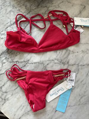 Neu mit Etikett Bikini Strand Hase Material Mädchen rot Bikini XS/M