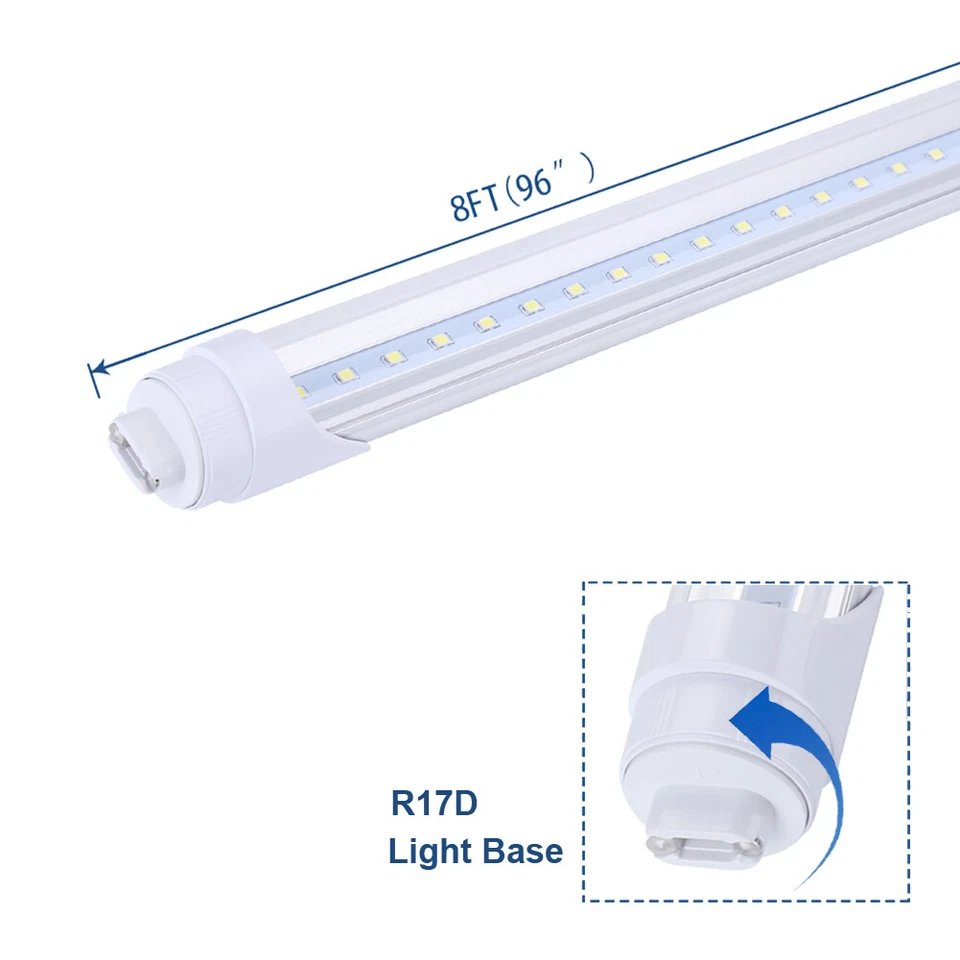 R17D 8FT T8 T10 T12 LED Tube Light 45W Replacement for F96T12/CW/HO 100W Tubes - Image 4 of 4
