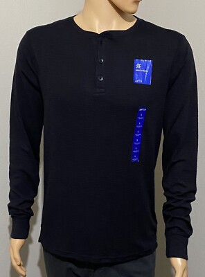 NWT Apt.9 Black T-shirt Long Sleeve Men 