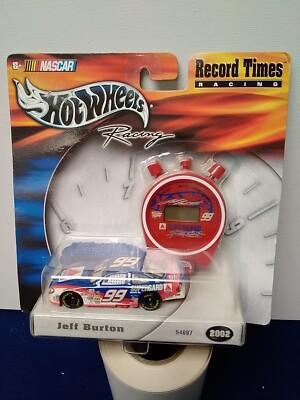 Hotwheels Racing Record Times 2002 Jeff Burton #99 Car with Stop