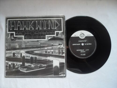 HAWKWIND MOTORWAY CITY FLICKNIFE RECORDS UK 7" VINYL SINGLE in PICTURE SLEEVE