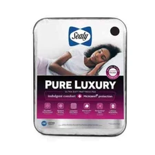 Sealy Sterling Collection Pure Luxury Mattress Pad, White - Queen