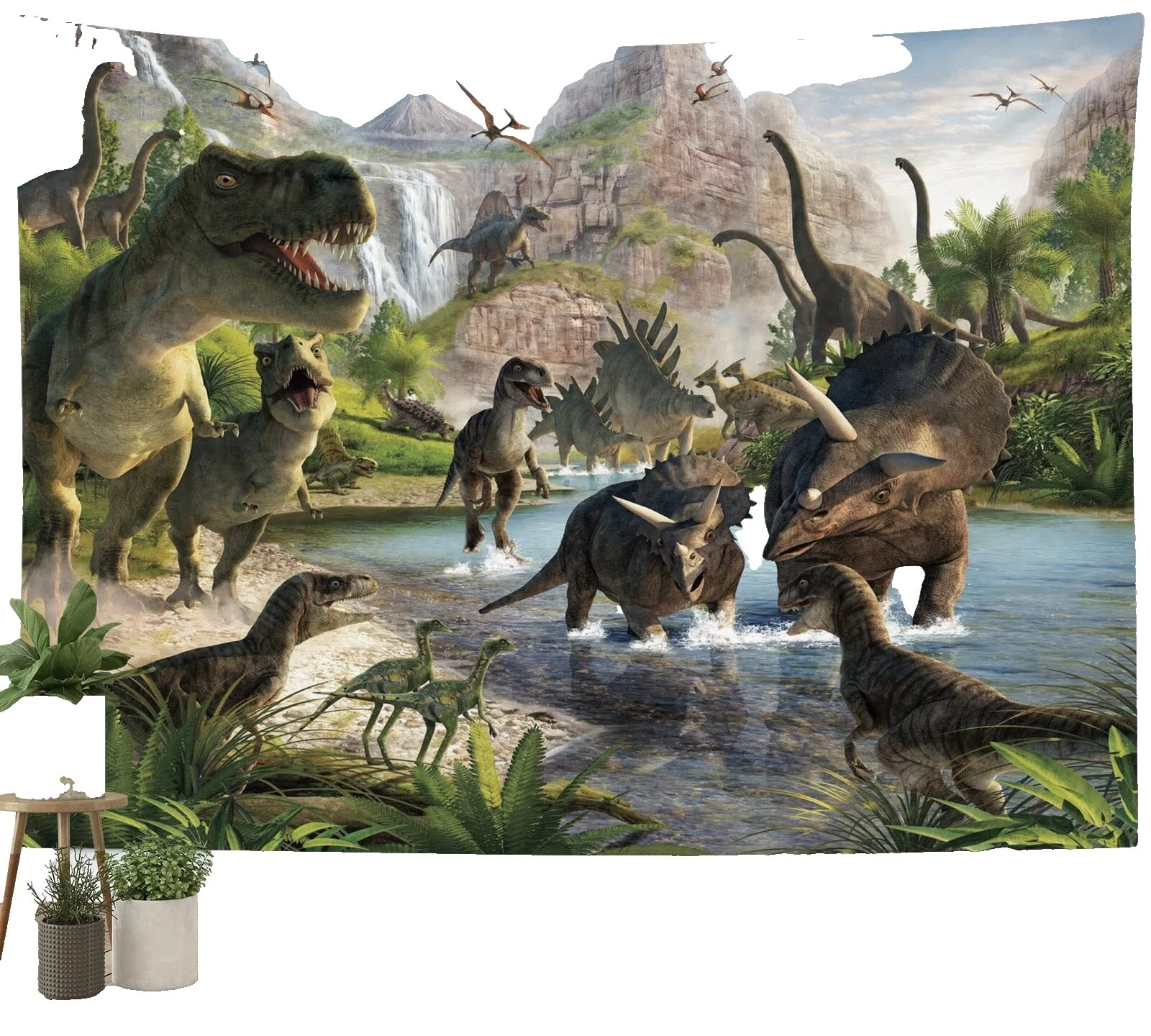 Dinosaurios 100% Poliéster Tapiz tapices