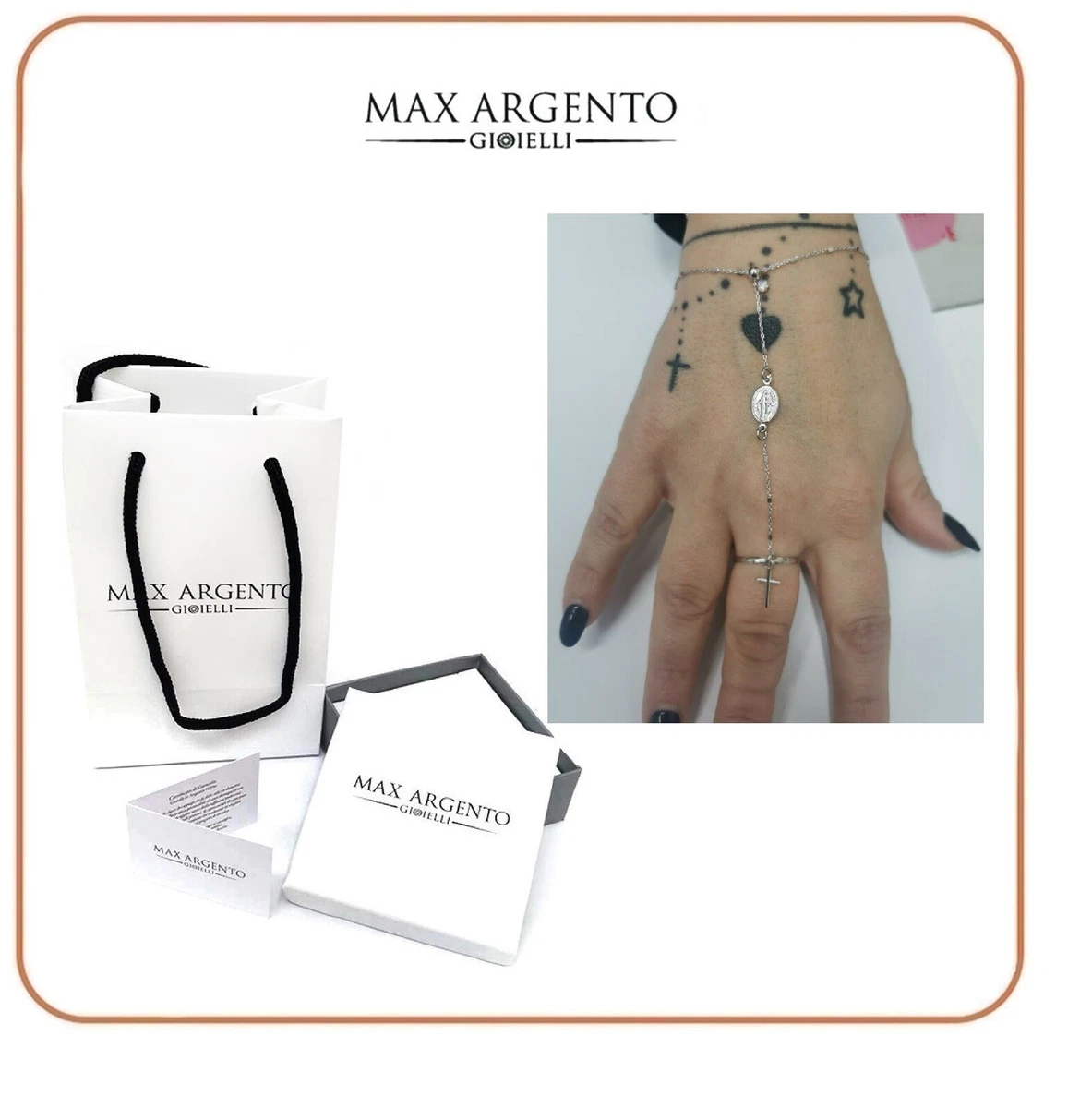 I Duchi Bracciale Baciamano 10350202 - Argento 925 Linea Argentum Passion