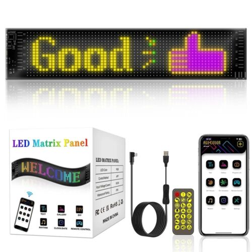 Car LED Sign LED Matrix Pixel Panel DIY Programmable Flexible LED Display - Picture 3 of 17