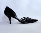 ALDO Black Patent Leather Pointed Closed Toe D'Orsey Heels Pumps Shoes Size 37 7 — photo 4