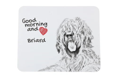 Franse herdershond Briard muismat met hond Art-Dog