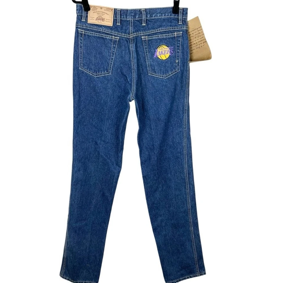 Jeans Braxton Vintage Lakers Talla 34 x 36 Azul Pierna Recta Bordados RARO NUEVO CON ETIQUETAS Foto 3 de 4