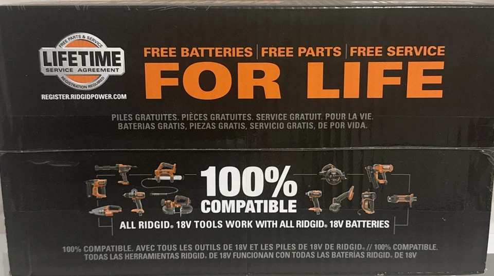 RIDGID R9208 18V Brushless 2-Tool Combo Kit Including Batteries & Charger - Image 3 of 4