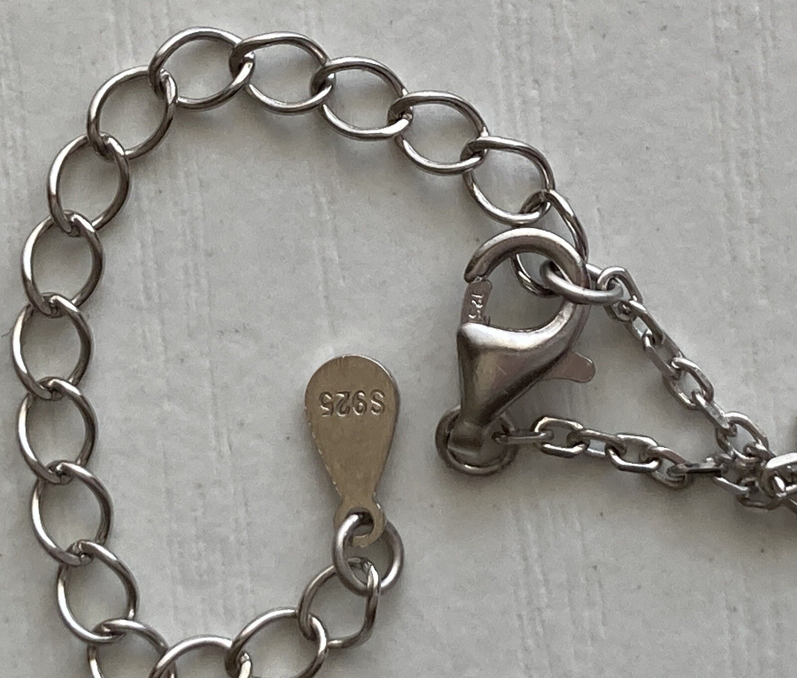 Sterling Silver M Initial Tiny Slide Pendant Char… - image 5