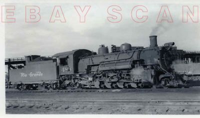 7K226 RP 1957/60s DENVER RIO GRANDE WESTERN RAILROAD 2-8-2 LOCO #488 ALAMOSA