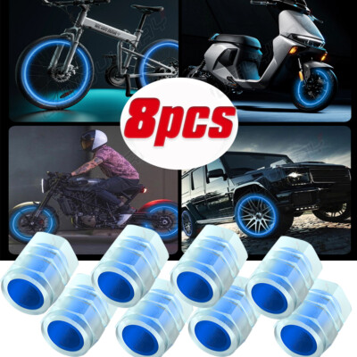 Tire Valve Caps Luminous Car Bike Cycle Wheel Dust Cover Glow